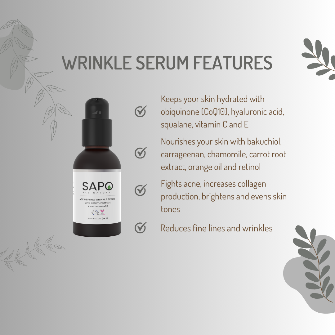 Sérum Facial Sapo com Bakuchiol + Ácido Hialurónico + Retinil Palmitato